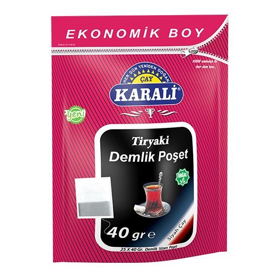 Karali Tiryaki Demlik Poşet 25*40 Gr