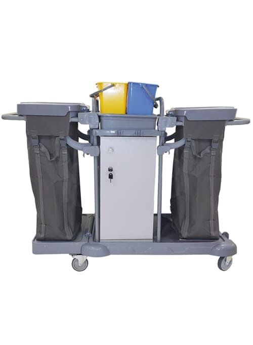 Kat Hizmet Arabası Dolaplı Çift Bandalı Plast