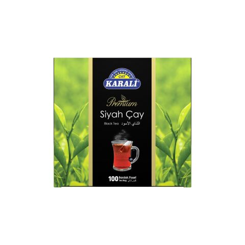 Karali Premium Siyah Çay Bardak Poşet 100*2 Gr