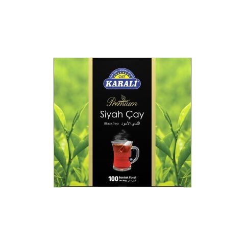 Karali Premium Siyah Çay Bardak Poşet 100*2 Gr