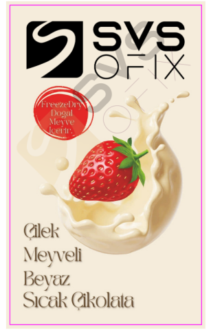 Beyaz Sıcak Çikolata Çilek Meyveli 1 Kg