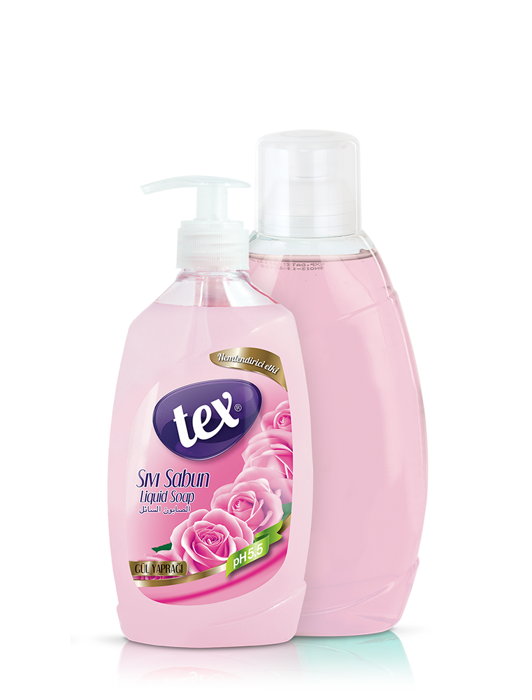 Tex Sıvı El Sabunu Gül Yaprağı (Şeffaf) 750 Ml