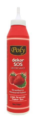 Poly Çilek Dekor Sos 750 Gr