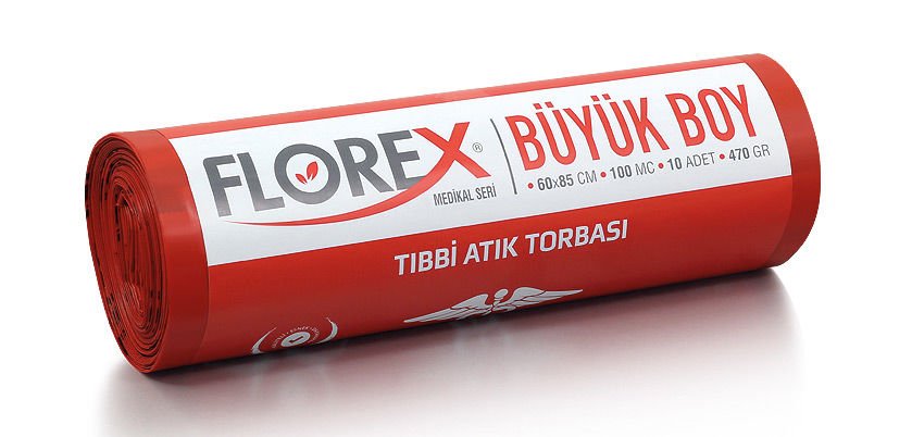 Tıbbi Atık Baskılı Büyük (Kırmızı)