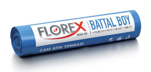 Cam Atık Baskılı Battal (Mavi) 440 Gr