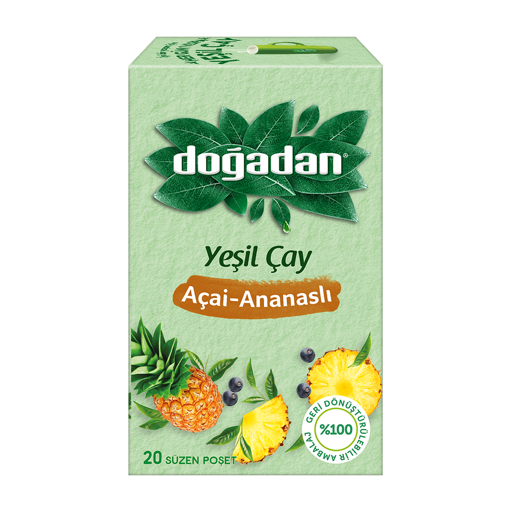 Doğadan Yeşil Çay Açai - Ananaslı 20 Li