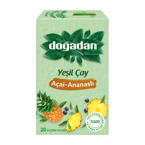 Doğadan Yeşil Çay Açai - Ananaslı 20 Li