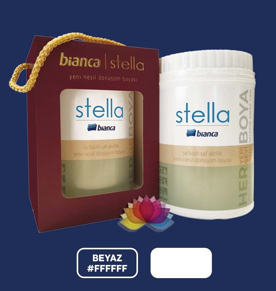 Bianca Stella Su Bazlı Saf Akrilik Boya - Beyaz