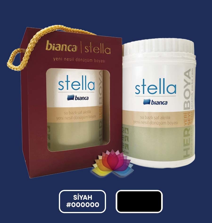 Bianca Stella Su Bazlı Saf Akrilik Boya - Siyah