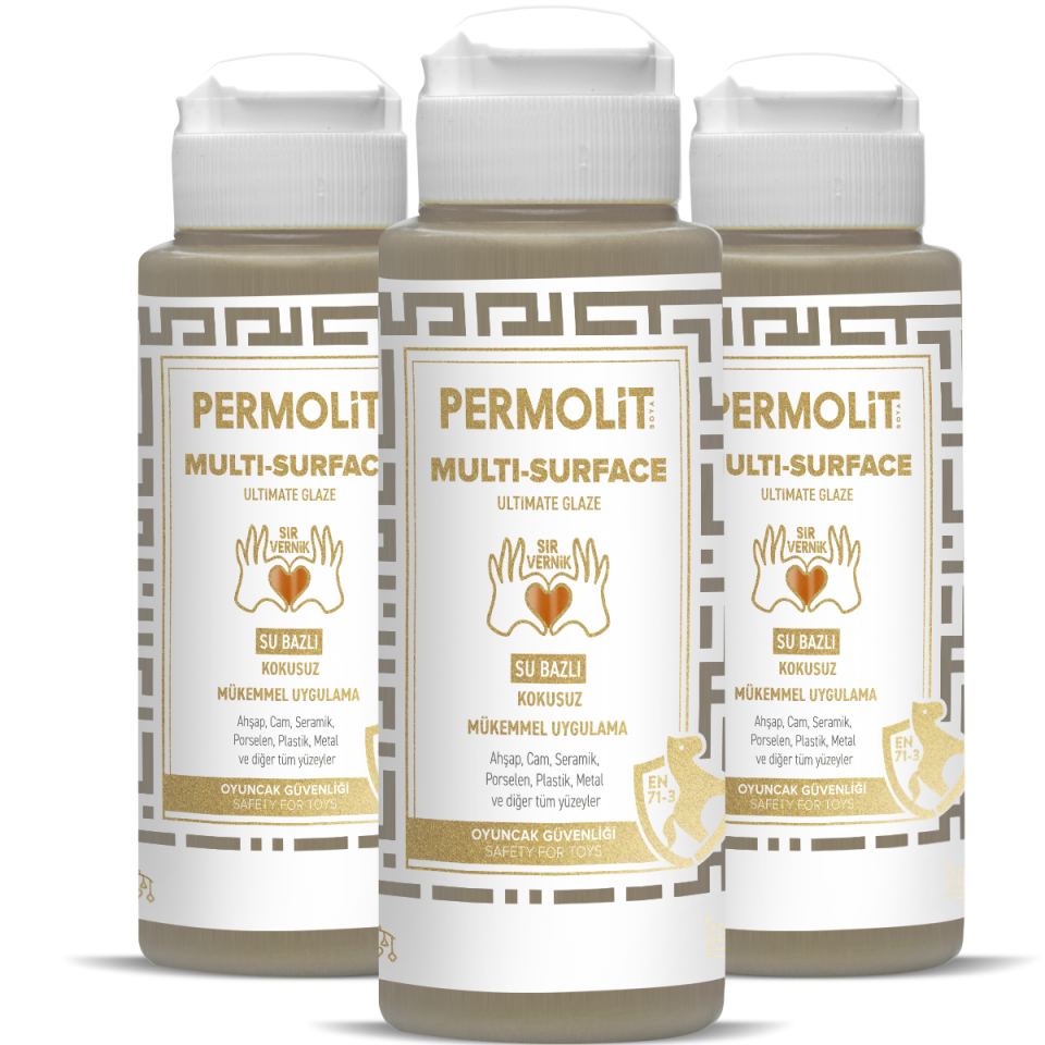 Permolit Multi Surface Su Bazlı Sır Vernik - 6'lı Kutu
