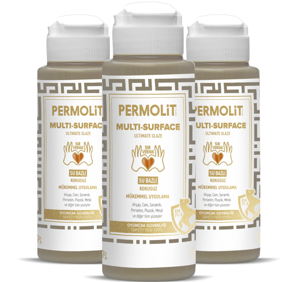 Permolit Multi Surface Su Bazlı Sır Vernik - 6'lı Kutu