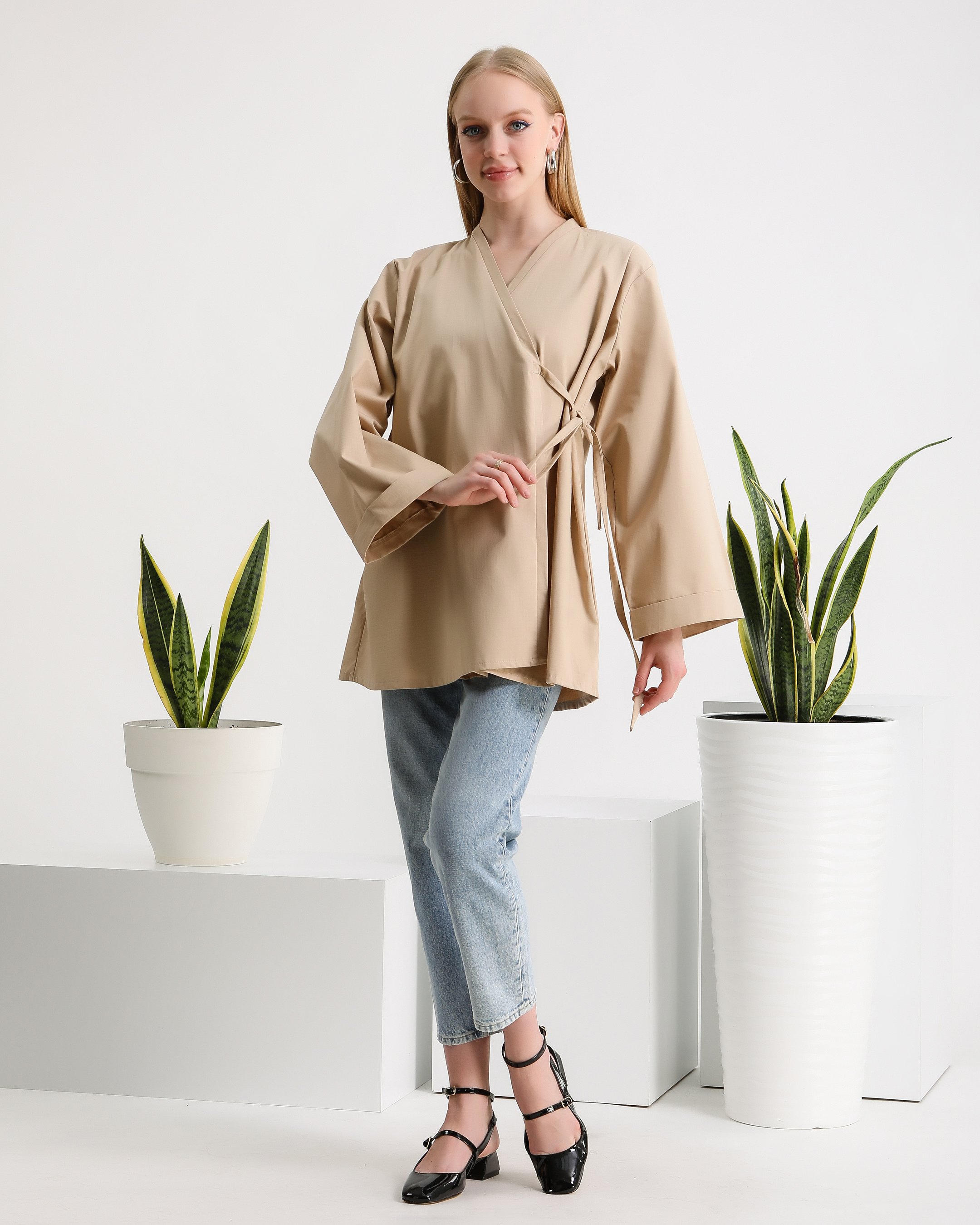 Yandan Bağlamalı Kimono