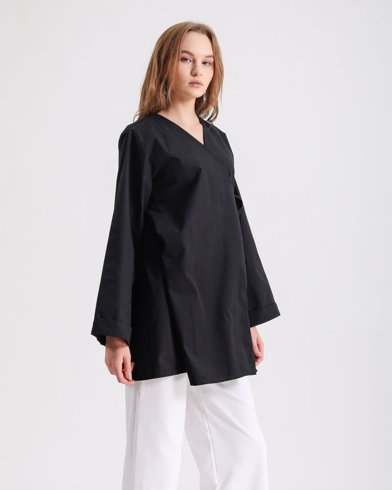 Siyah Bağlamalı Kimono