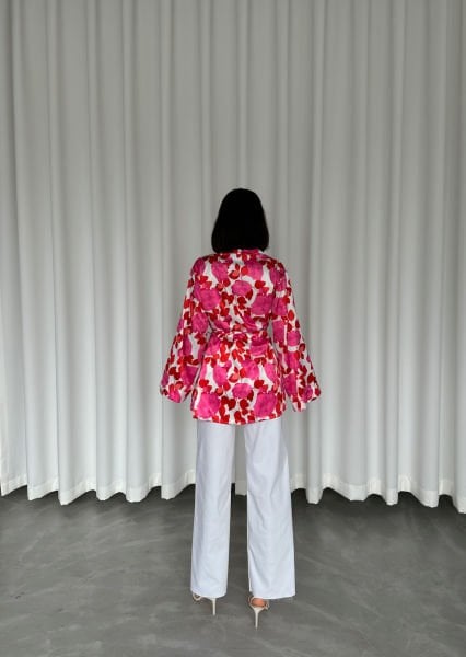 Çiçek Desenli Kimono