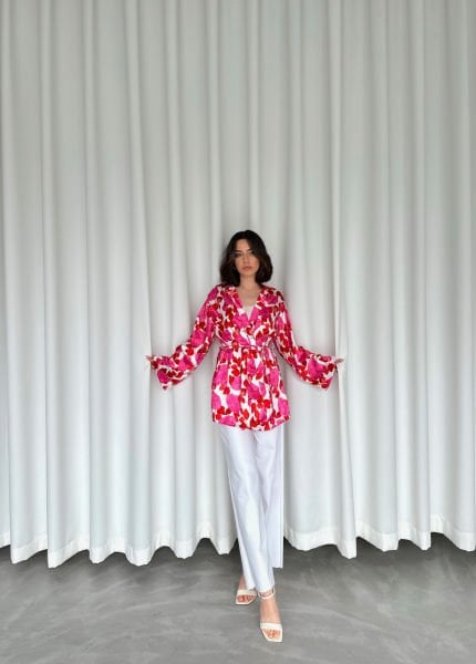 Çiçek Desenli Kimono