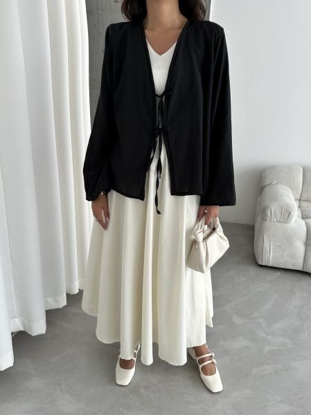 Siyah Kısa Kimono