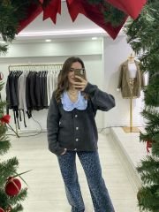 Bebe Yaka Triko Hırka