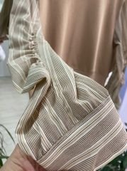 Kol Büzgülü Gömlek Detaylı Premium Sweat