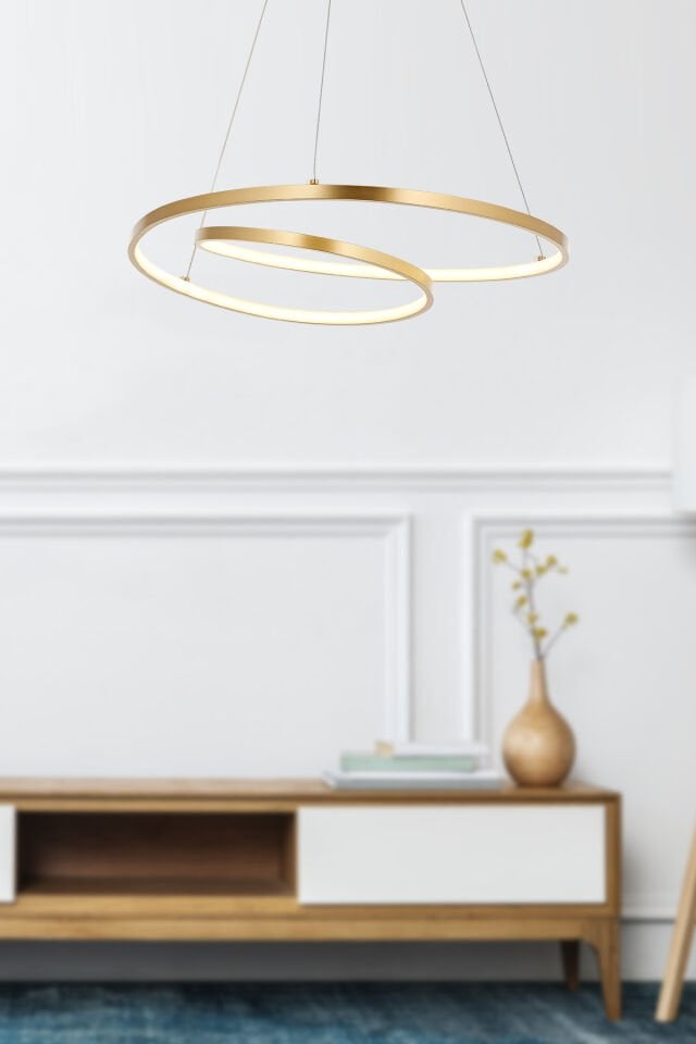 Lundra 60lık Ledli Avize Ceren Sarısı