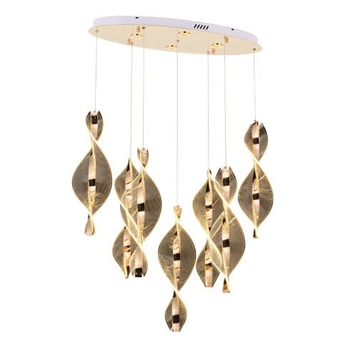 Likya 7li Yemek Masası Gold Avize Eskitme