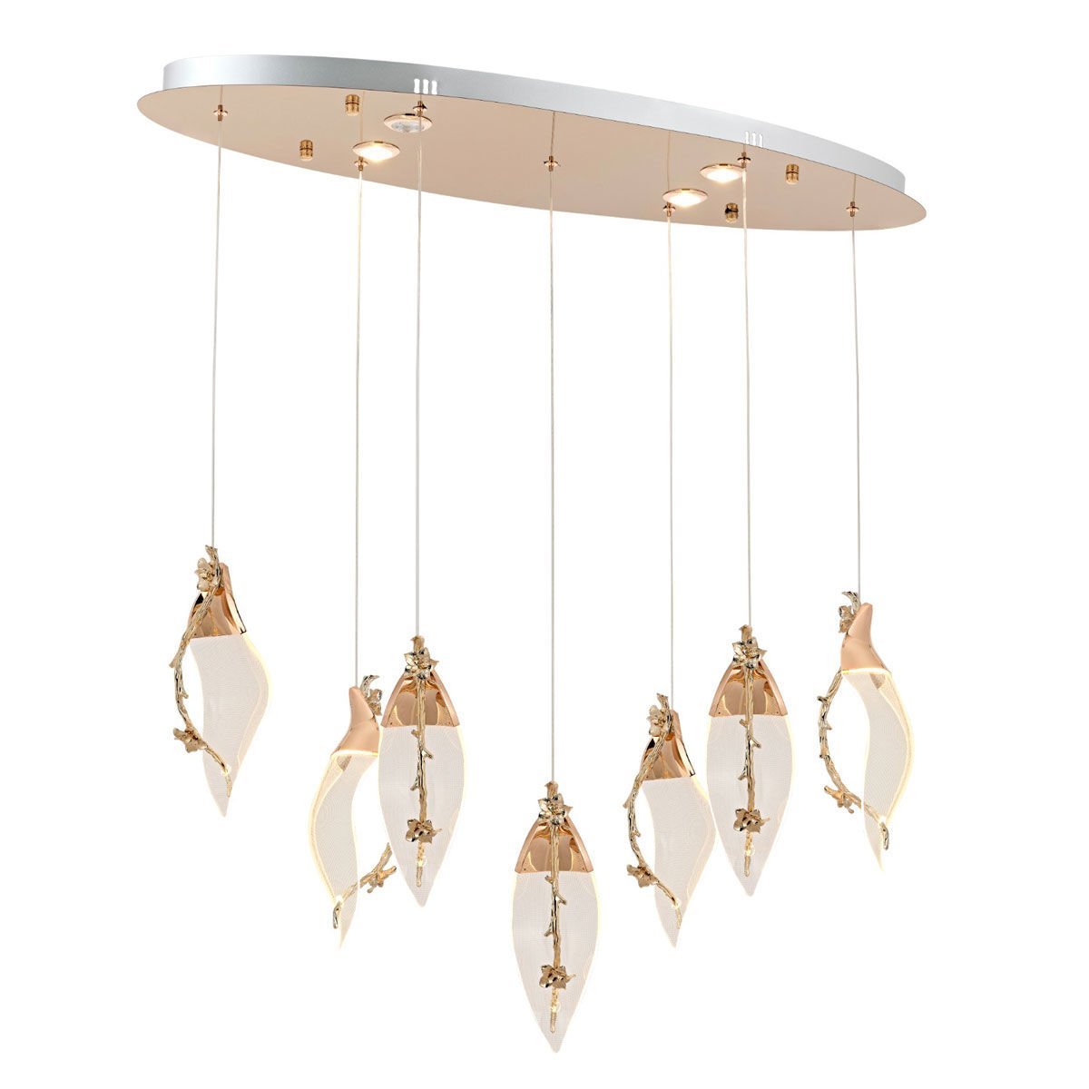 Cherry 7li Sıralı Avize Gold