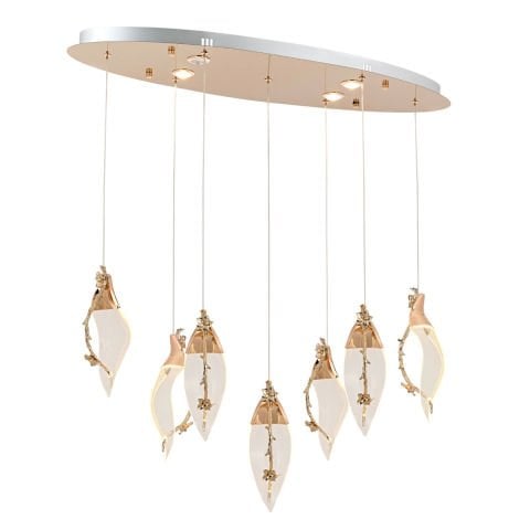 Cherry 7li Sıralı Avize Gold