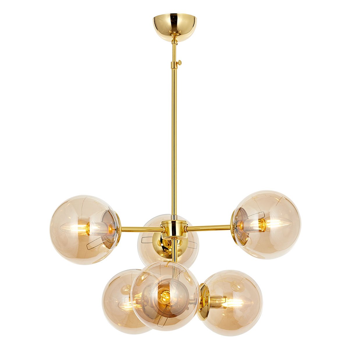 Köst 6 lı Modern Avize Sarı