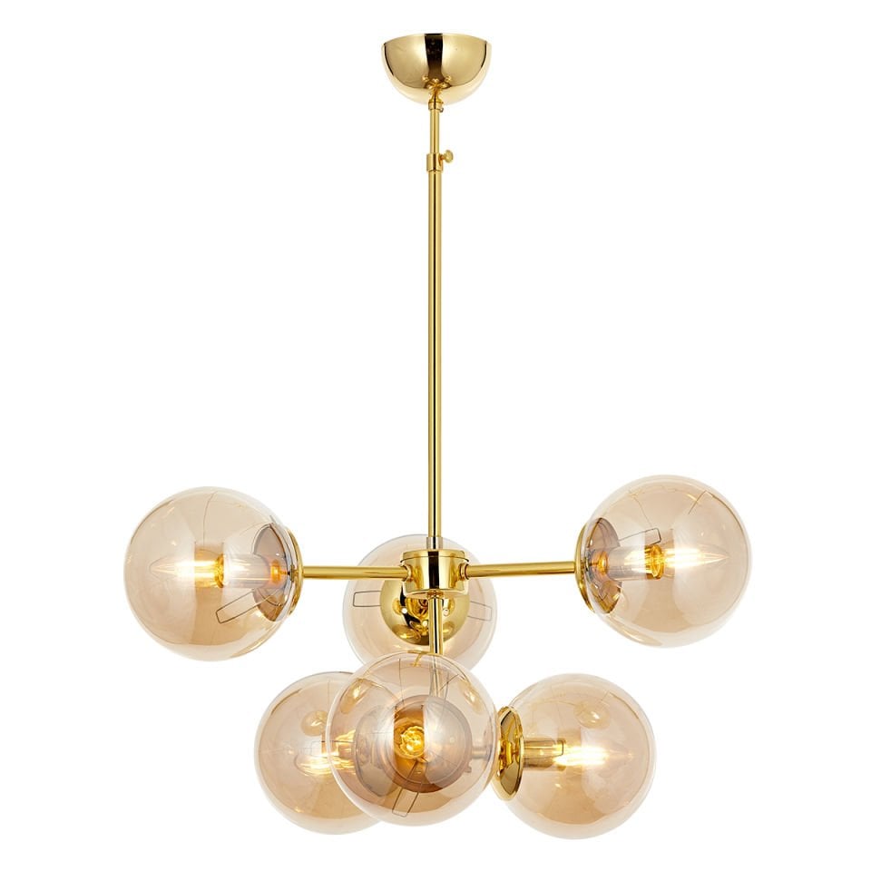 Köst 6 lı Modern Avize Sarı