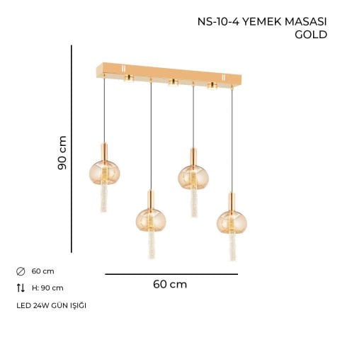 NS-10-4 Yemek Masası Gold