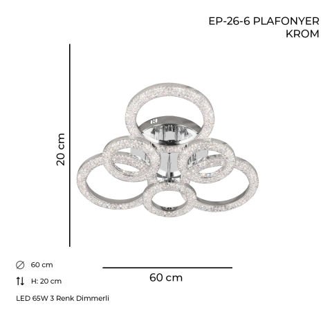 EP-26-6 Plafonyer Krom