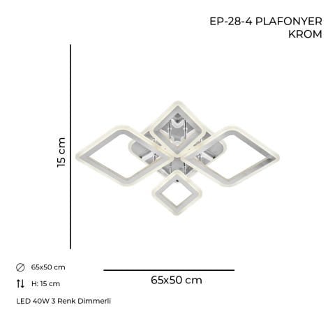 EP-28-4 Plafonyer Krom