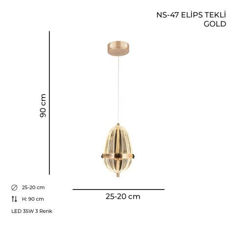 NS-47 Elips Tekli Gold