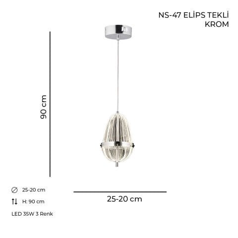 NS-47 Elips Tekli Krom