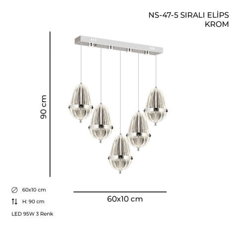NS-47-5 Sıralı Elips Krom