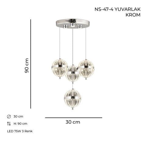 NS-47-4 Yuvarlak Krom