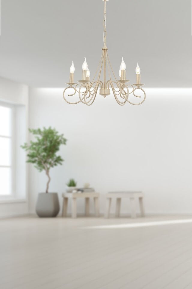 Slia 6 lı Modern Avize Kemik