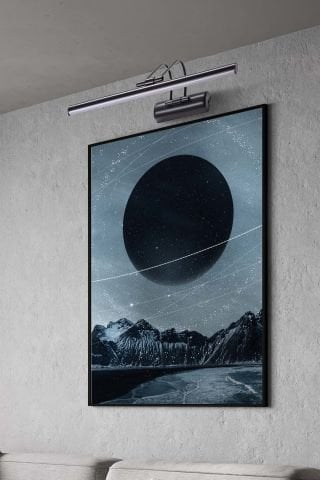 Flüt Tablo Aplik 35cm Siyah