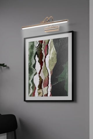 Flüt Tablo Aplik 35cm Gold