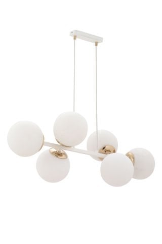 Cross 6'lı Beyaz Glob Modern Sarkıt Avize
