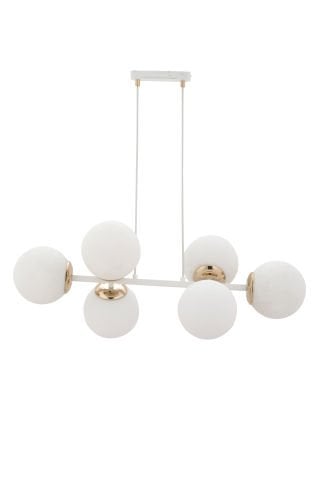 Cross 6'lı Beyaz Glob Modern Sarkıt Avize