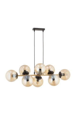 Cross 8'li Opal Camlı Modern Sarkıt Avize Eskitme