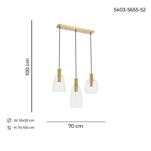 Akçay 3lü Sıralı Avize Eskitme