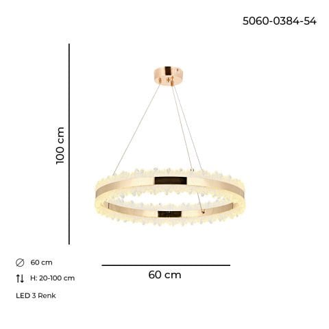Ares 60lık Sarkıt Avize Gold