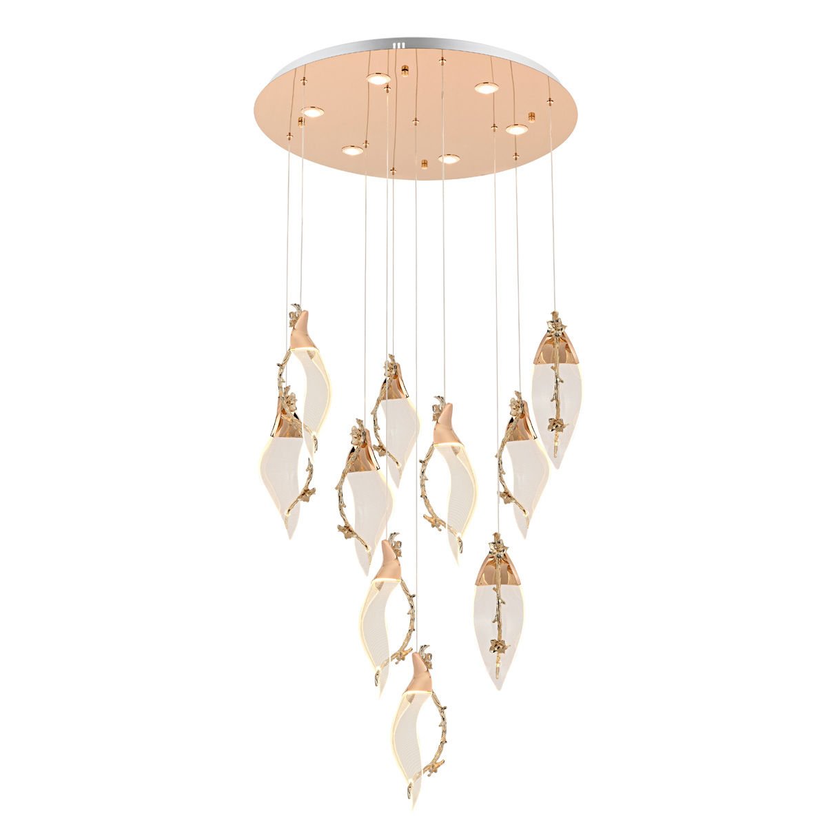 Cherry 10lu Sarkıt Avize Gold