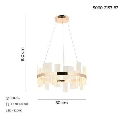 Gartner 60lık Avize Gold
