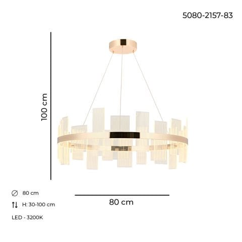 Gartner 80lik Avize Gold