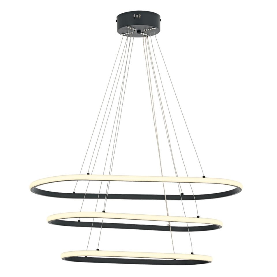 Lund 60lık Oval Ledli Avize Antrasit