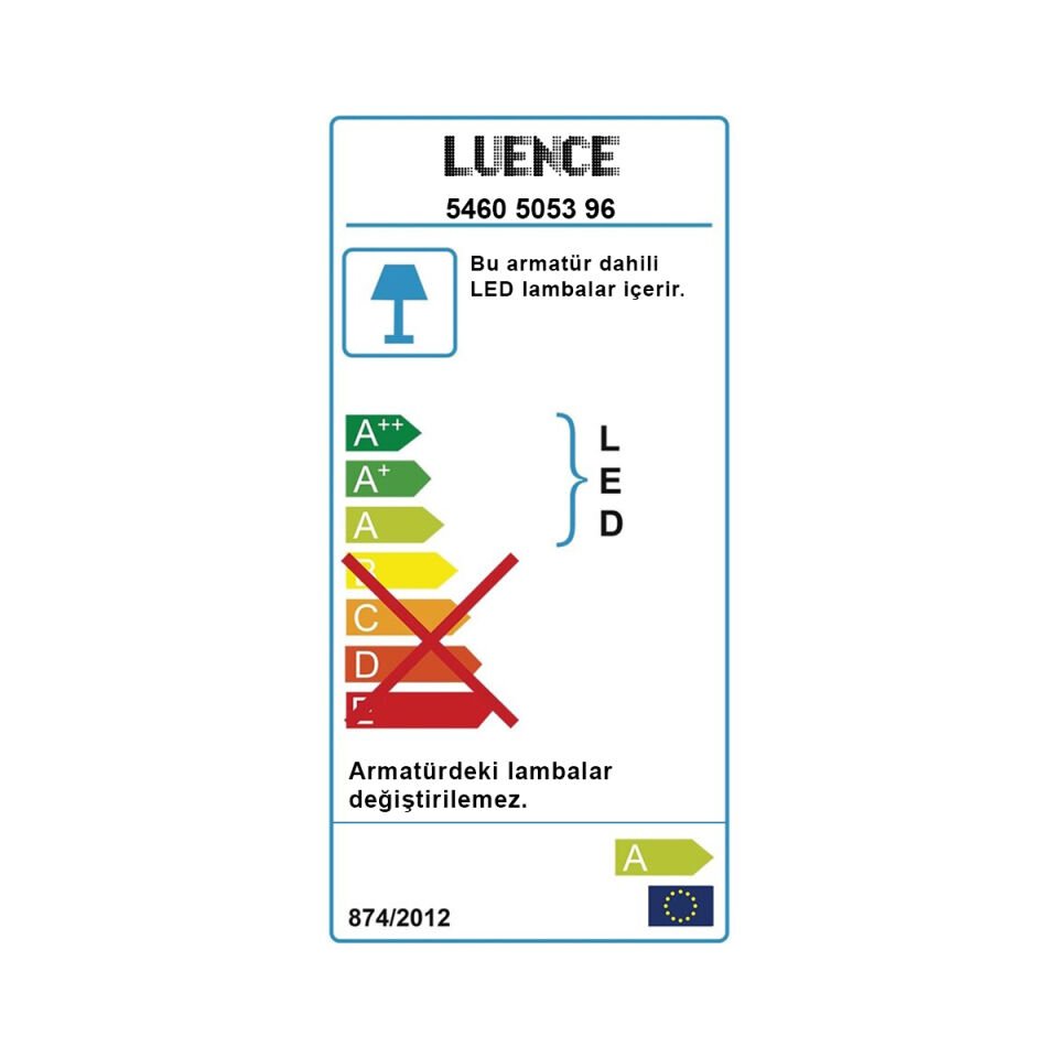 Lund 60lık Oval Ledli Avize Antrasit