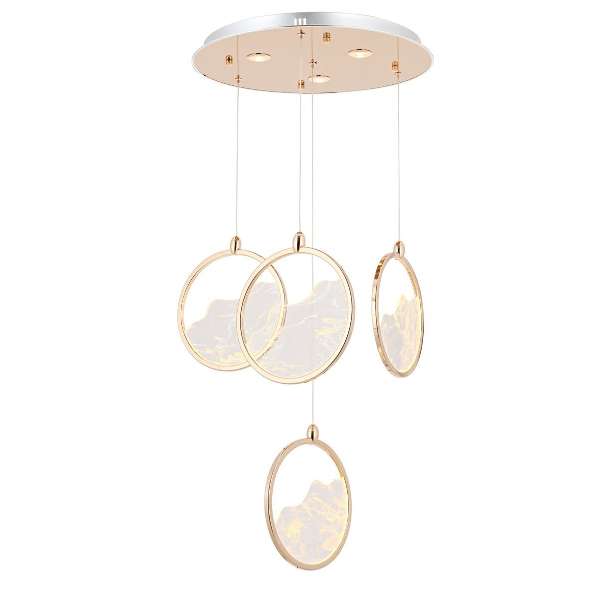 Geyik 4lü Sarkıt Avize Gold