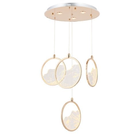 Geyik 4lü Sarkıt Avize Gold